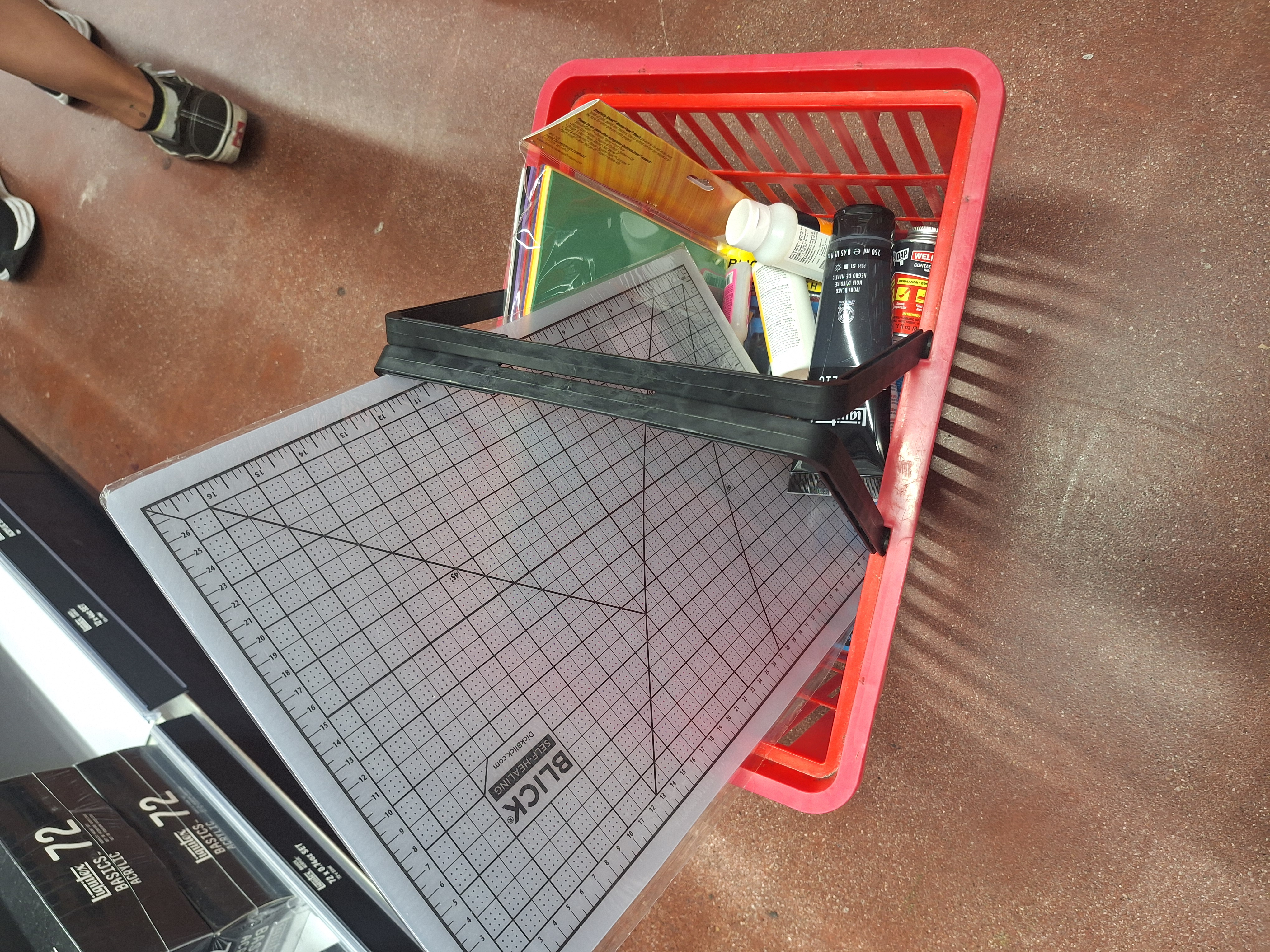 A perfectly normal amount of emergency cosplay supplies to buy while on vacation.