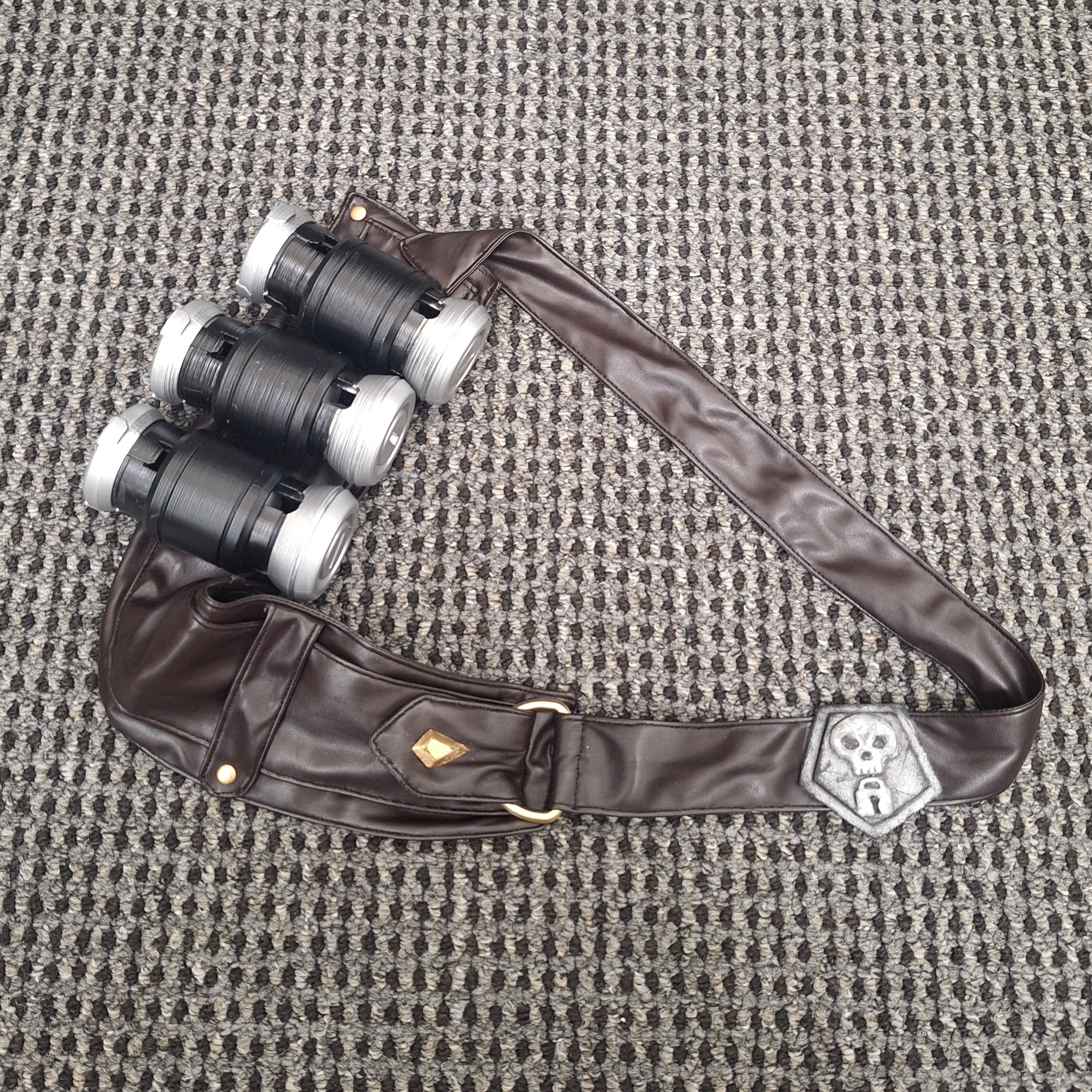 Brown belt flat lay