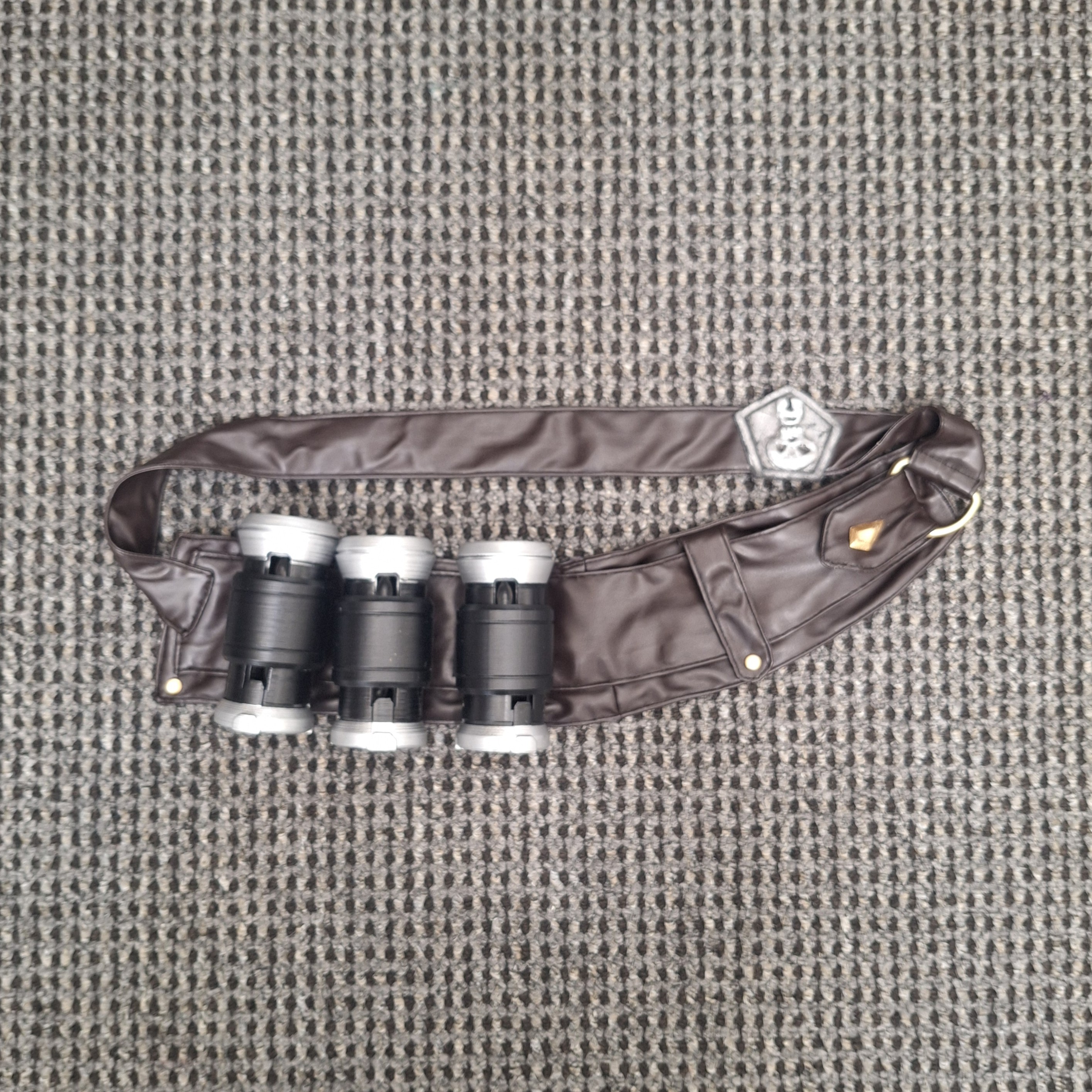 Brown belt flat lay