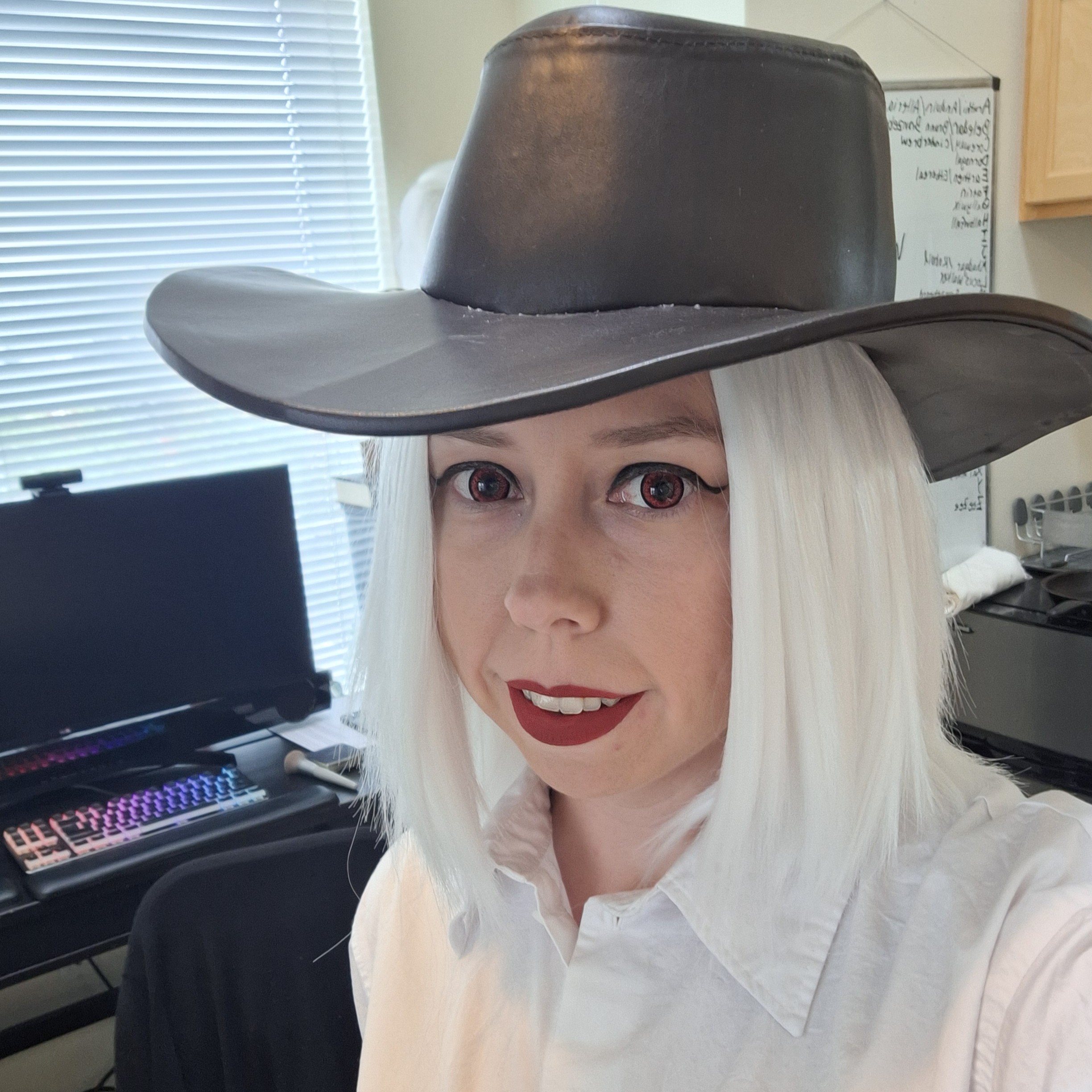 Wearing the Ashe hat