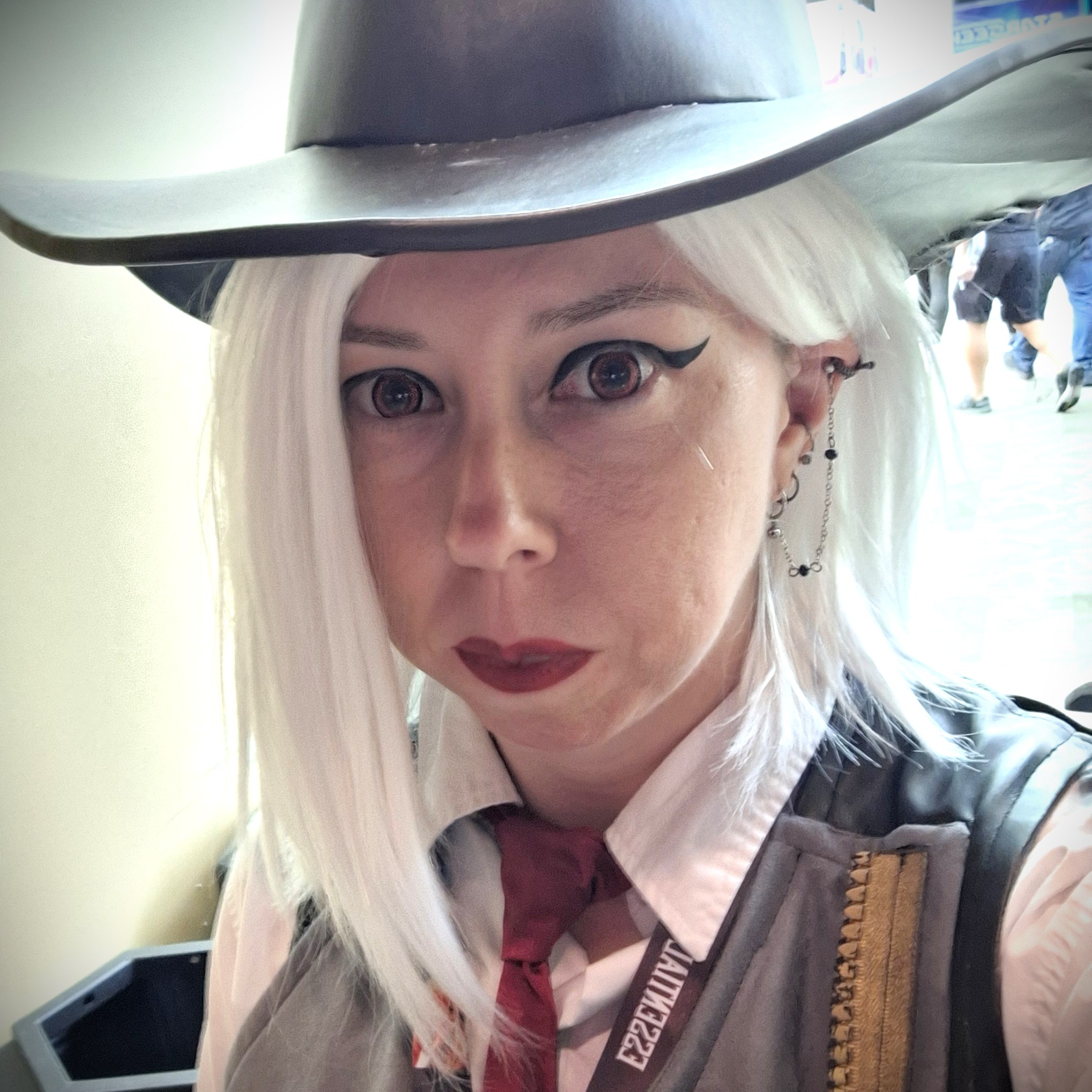 Wearing the Ashe wig