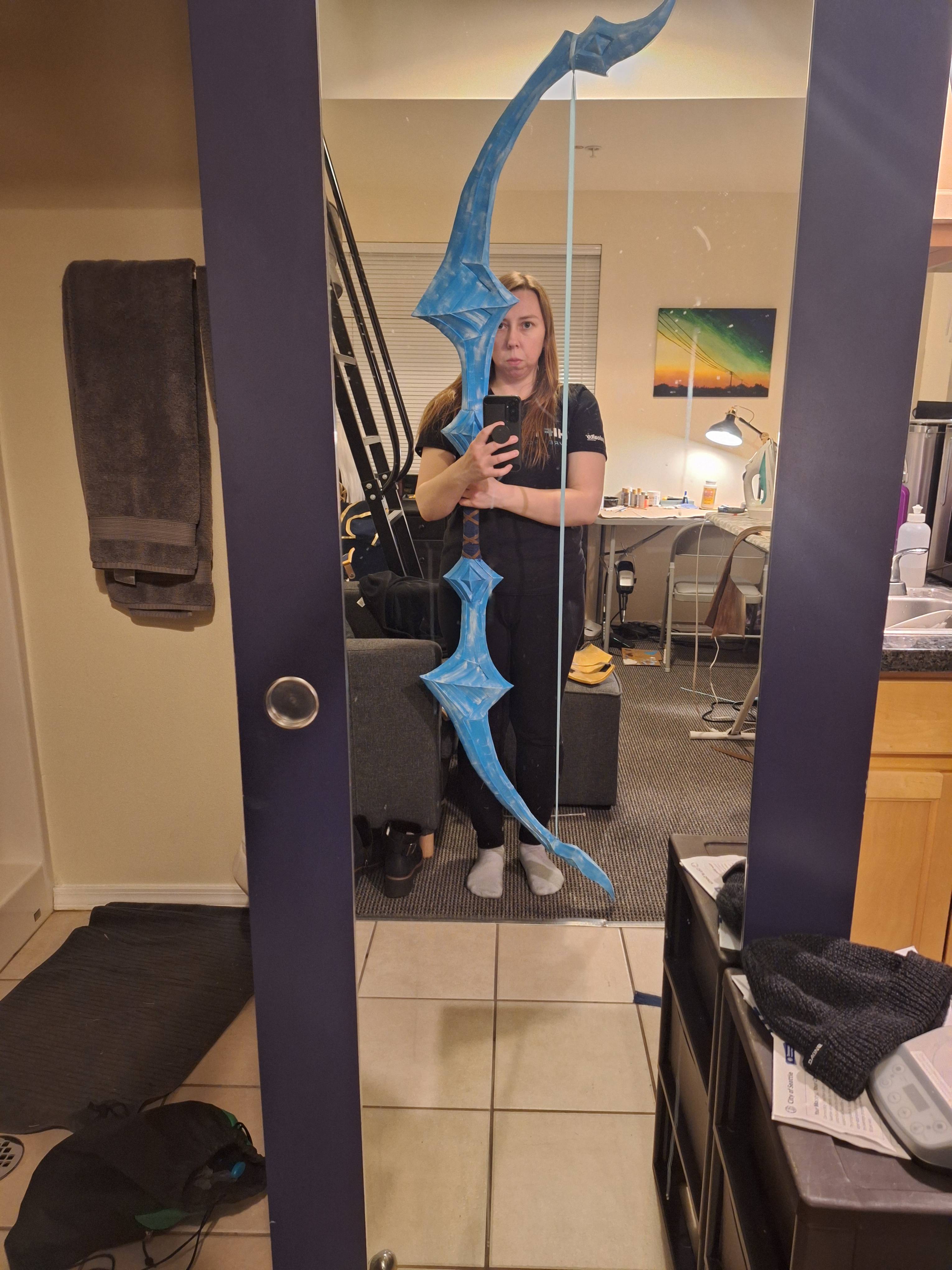 Holding the bow at home