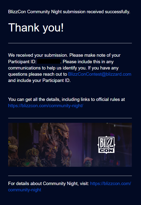 Blizzcon confirmation