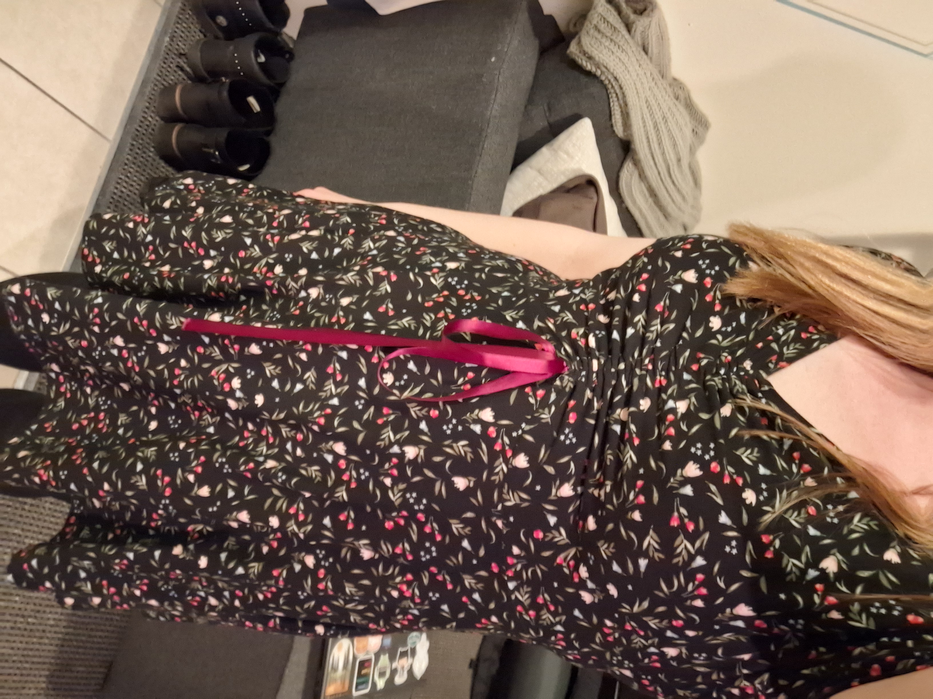 Knit dress and/or lace-up top